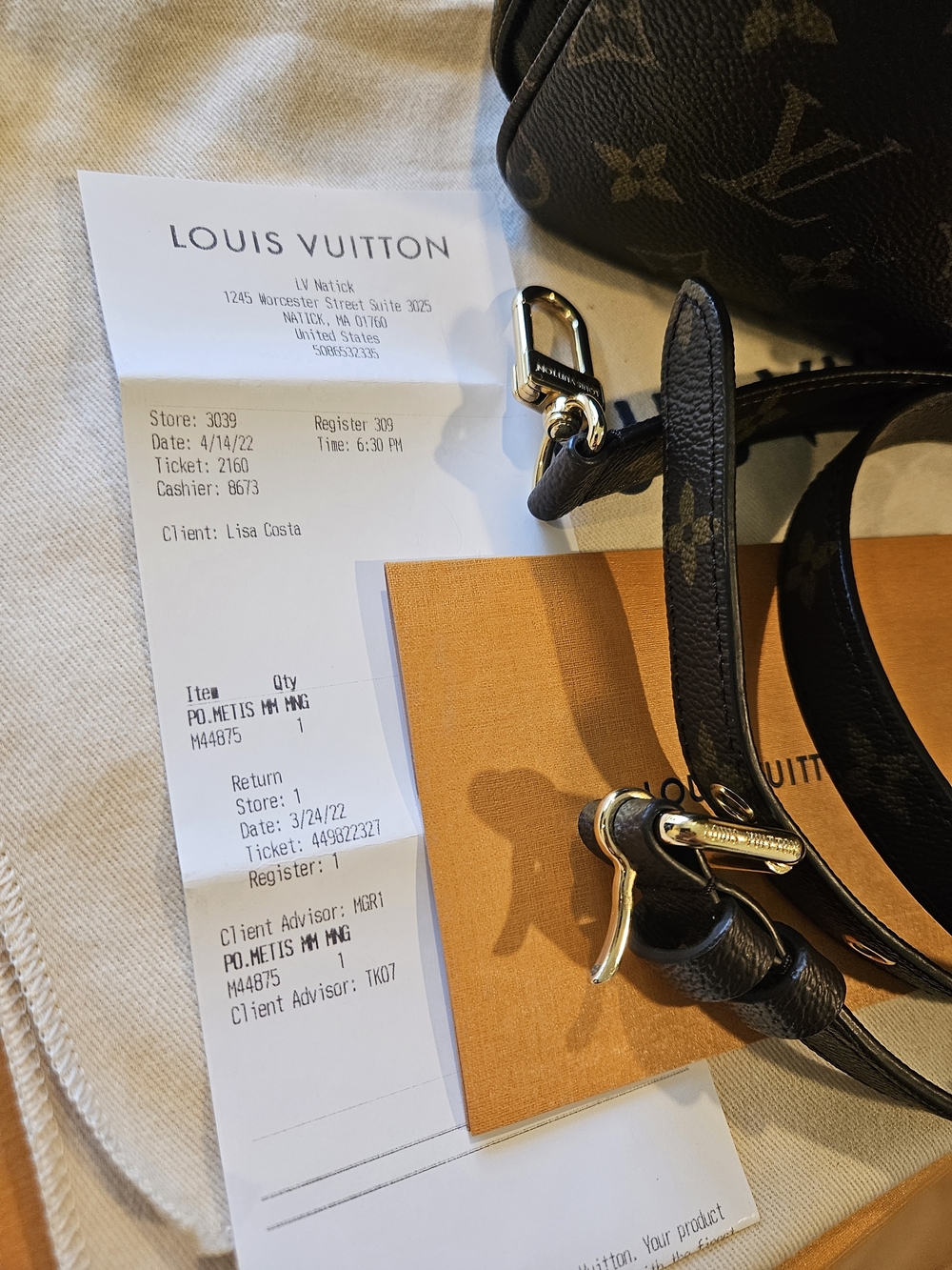 Louis Vuitton Brown Monogram Canvas Pochette Metis Shoulder Bag - Picture 8 of 11